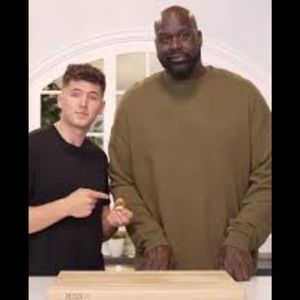 NWT Shaquille O'neal XLG Terry Sweatshirt in Beige (Tall)